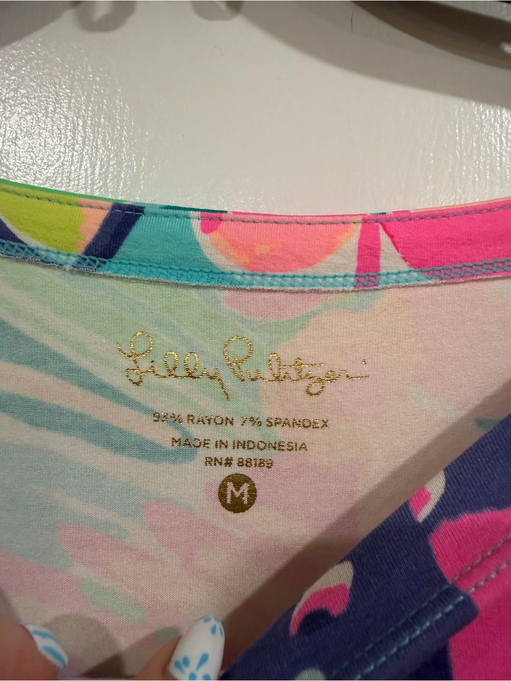 Lilly Pulitzer Neon Floral Tunic Dress - Pink & Teal & Navy - Picture 2 of 10